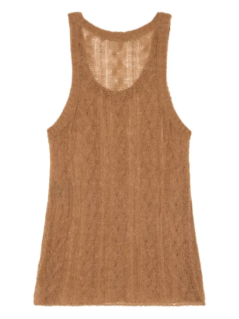 Alanui Desert Drift cable-knit tank top
