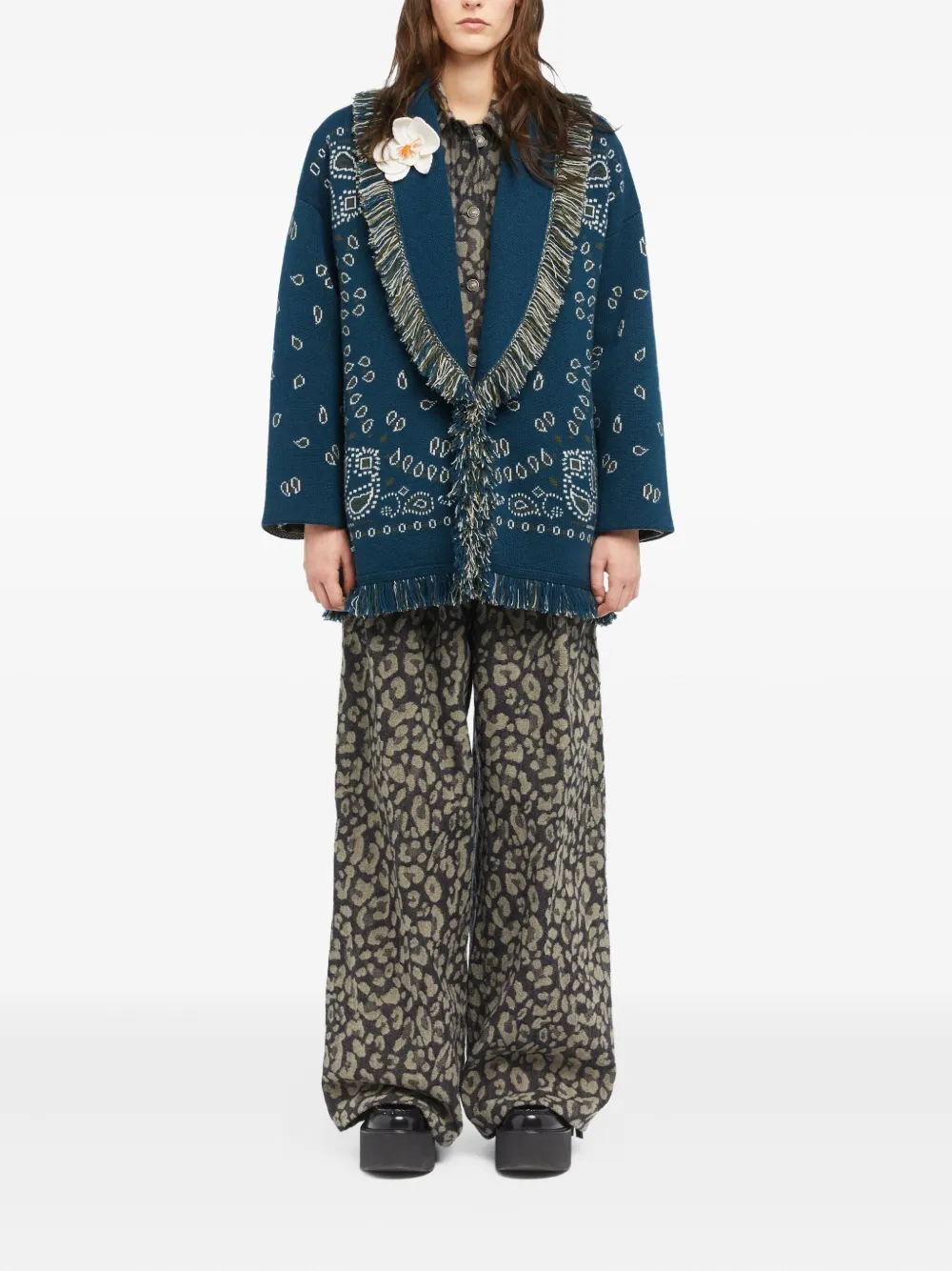 Alanui Vest met jacquard Blauw