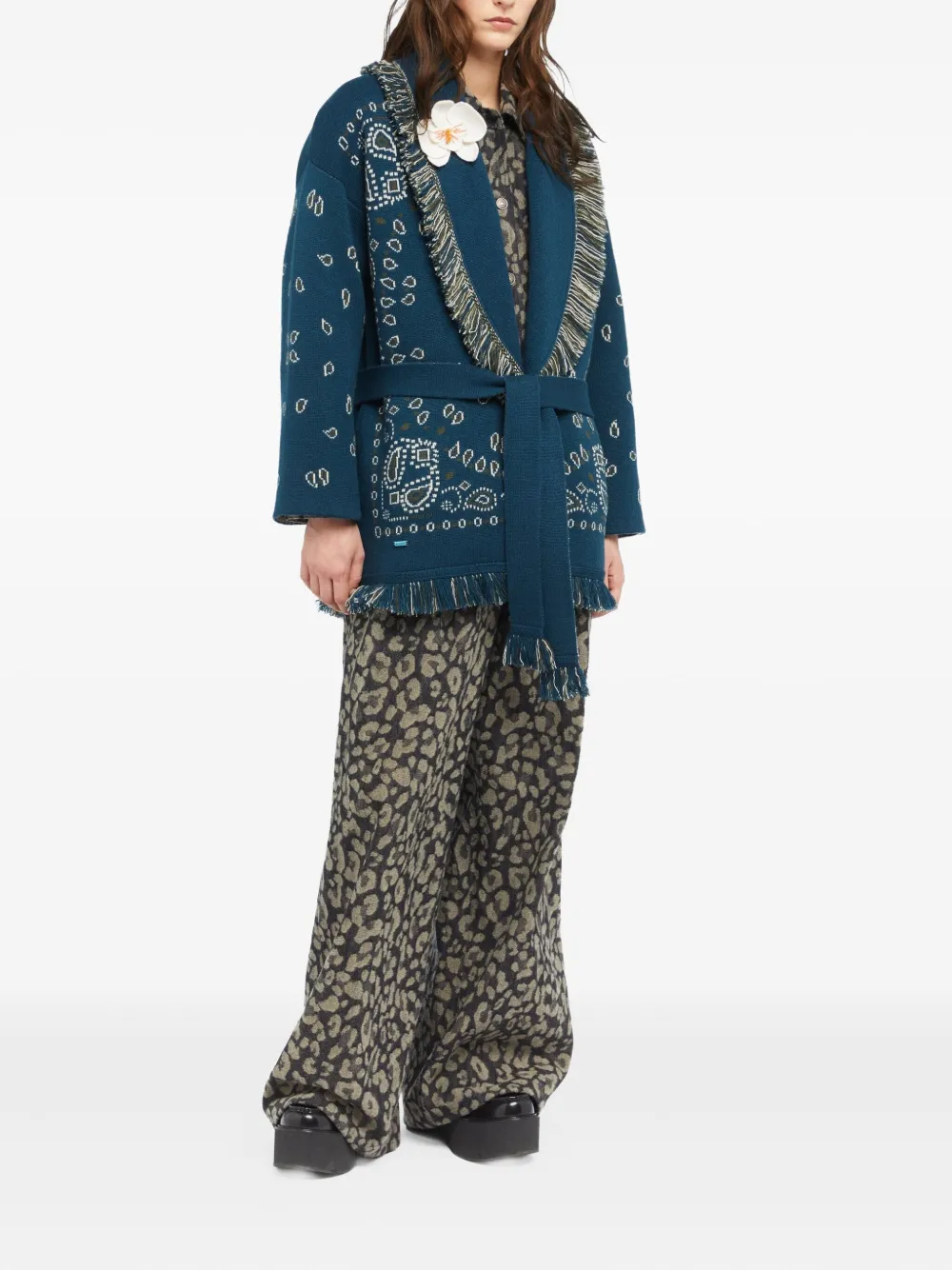 Alanui Vest met jacquard Blauw