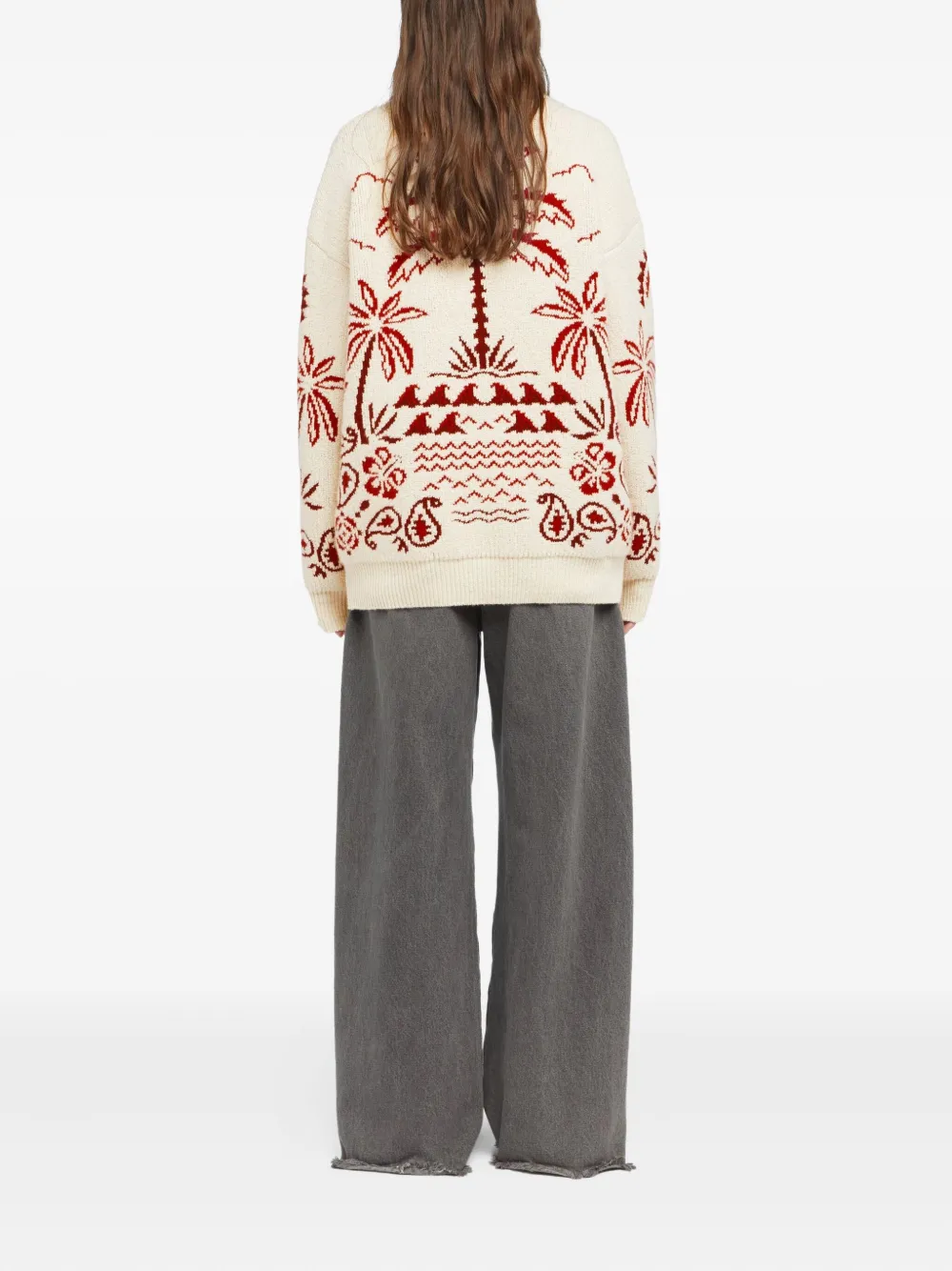 Alanui Glimpse Of Eden trui met paisley-print Wit