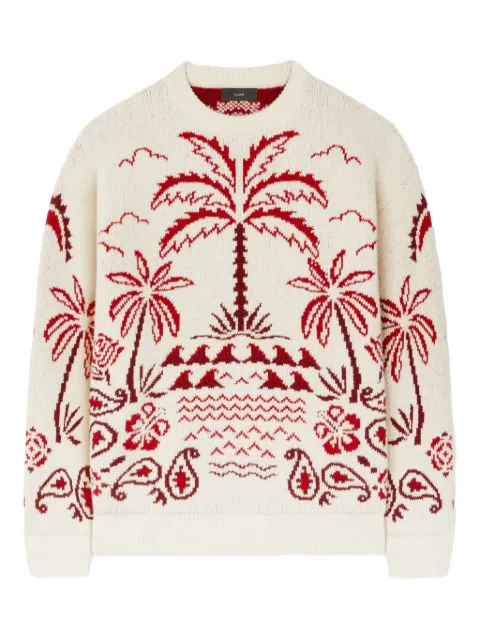 Alanui Glimpse Of Eden palm-tree paisley sweater