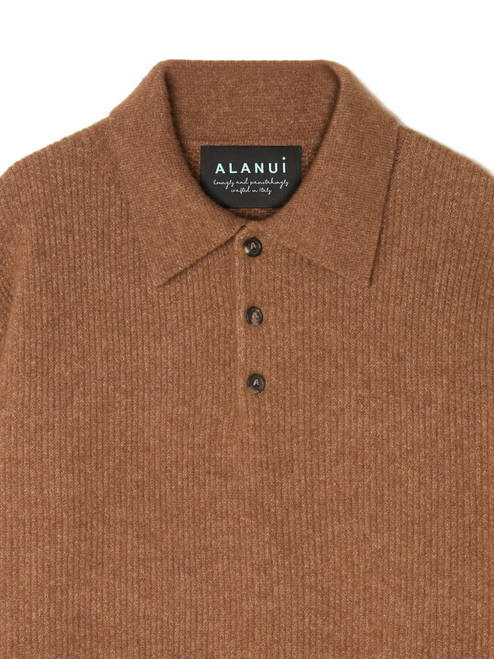 Alanui Poloshirt van kasjmierblend Bruin