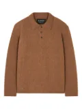 Alanui cashmere blend polo shirt - Brown