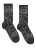 Alanui paisley-pattern socks - Black