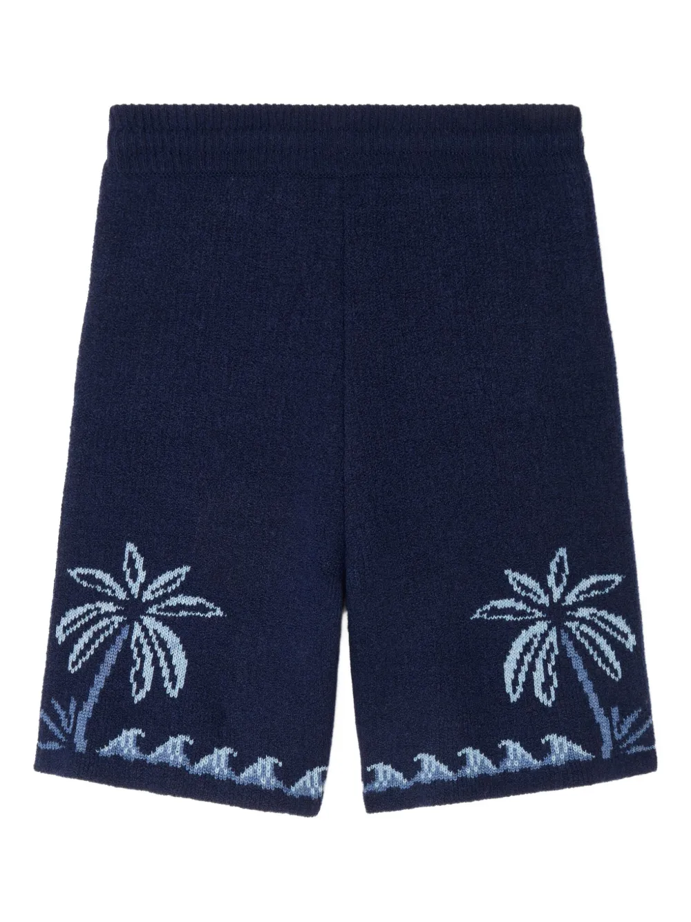Alanui Glimpse Of Eden shorts met palmboomprint Blauw