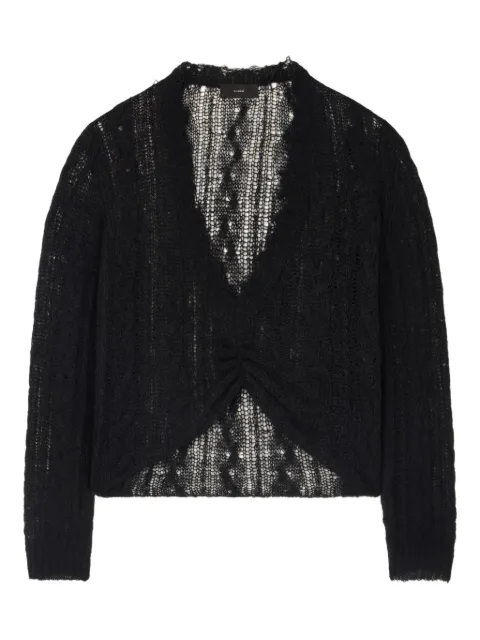 Alanui V-neck frayed-edge sweater