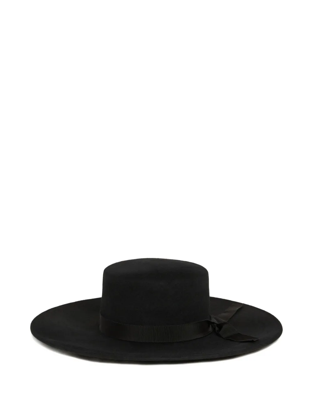 Alanui Gaucho Ribbon-bow Wool Hat In Black