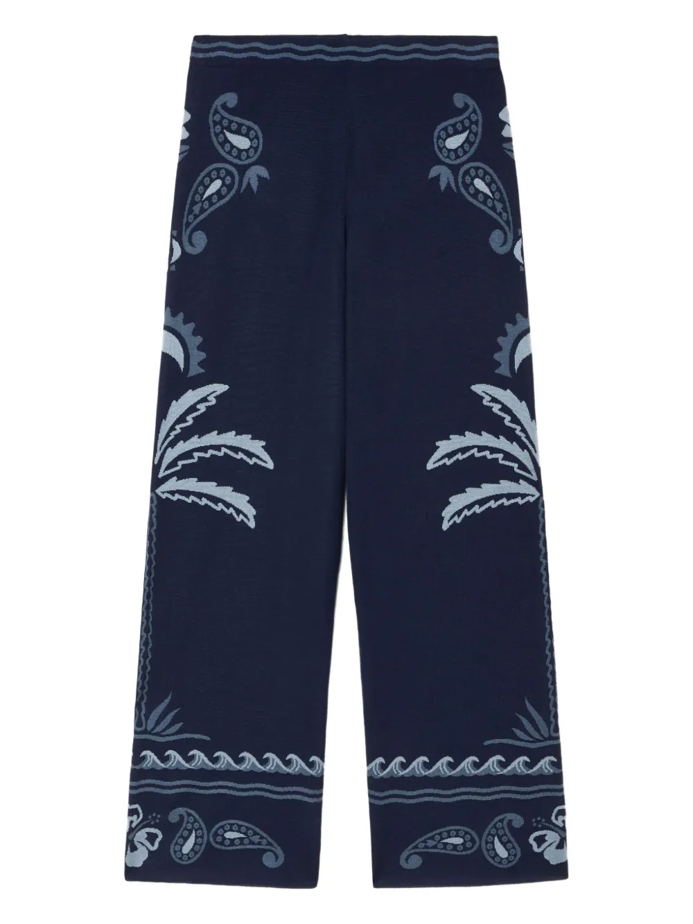 Glimpse of Eden palm-tree paisley trousers