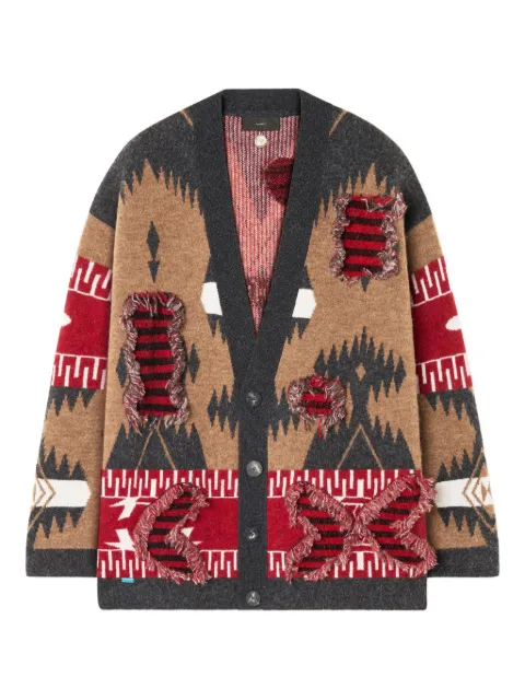 Alanui cardigan croisé à franges
