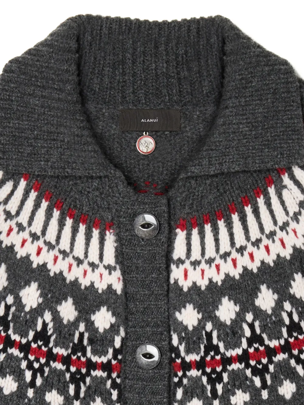 Alanui Sweet Winter Cardigan Mit Fair-isle-muster In Gray