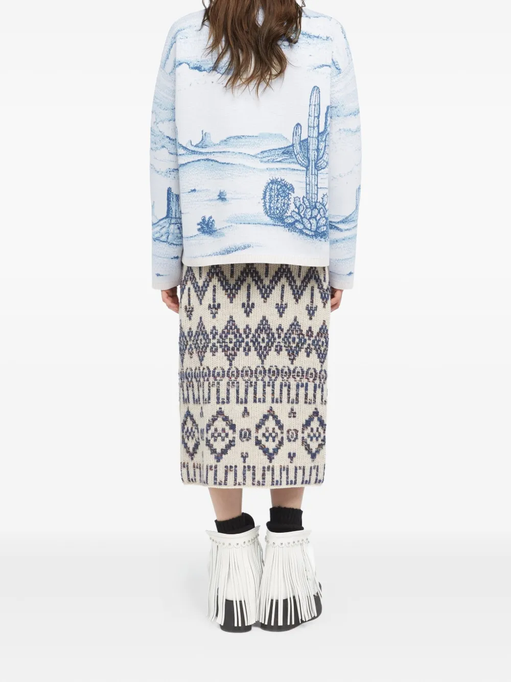 Alanui Silent Rider wool sweater Blauw