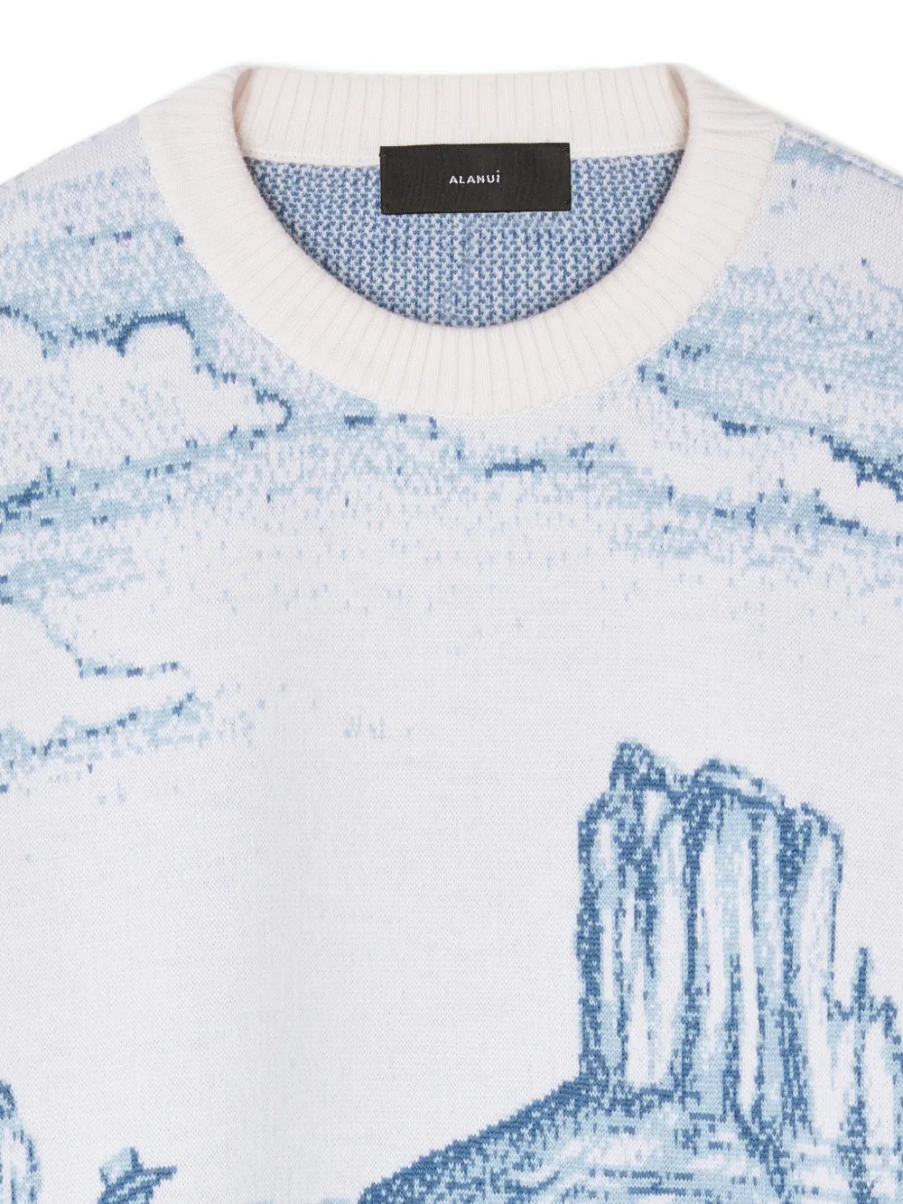 Alanui Silent Rider wool sweater Blauw