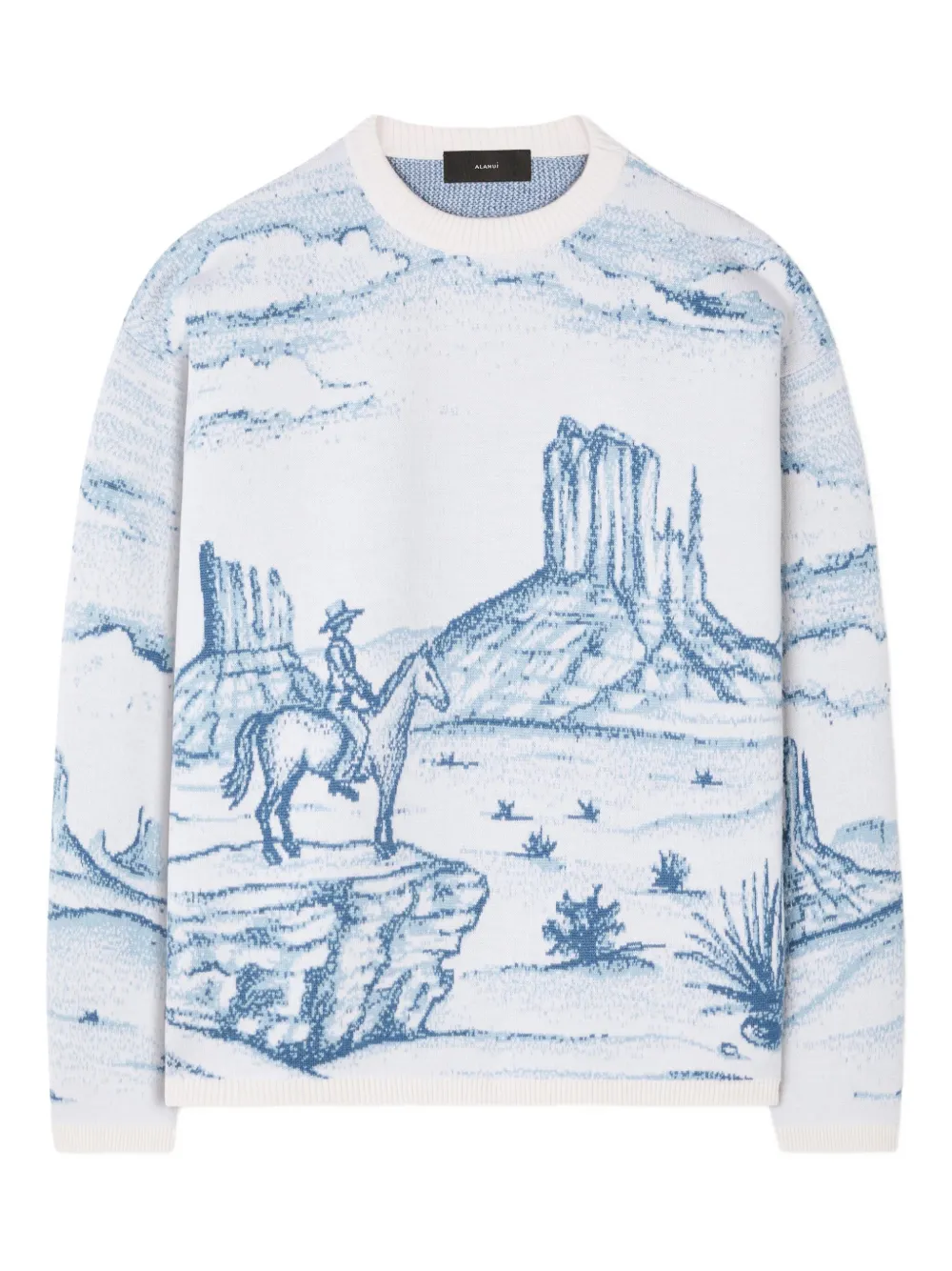 Alanui Silent Rider wool sweater Blauw