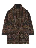 Alanui patterned fringed cardigan - Brown