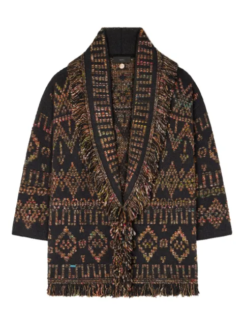 Alanui patterned fringed cardigan