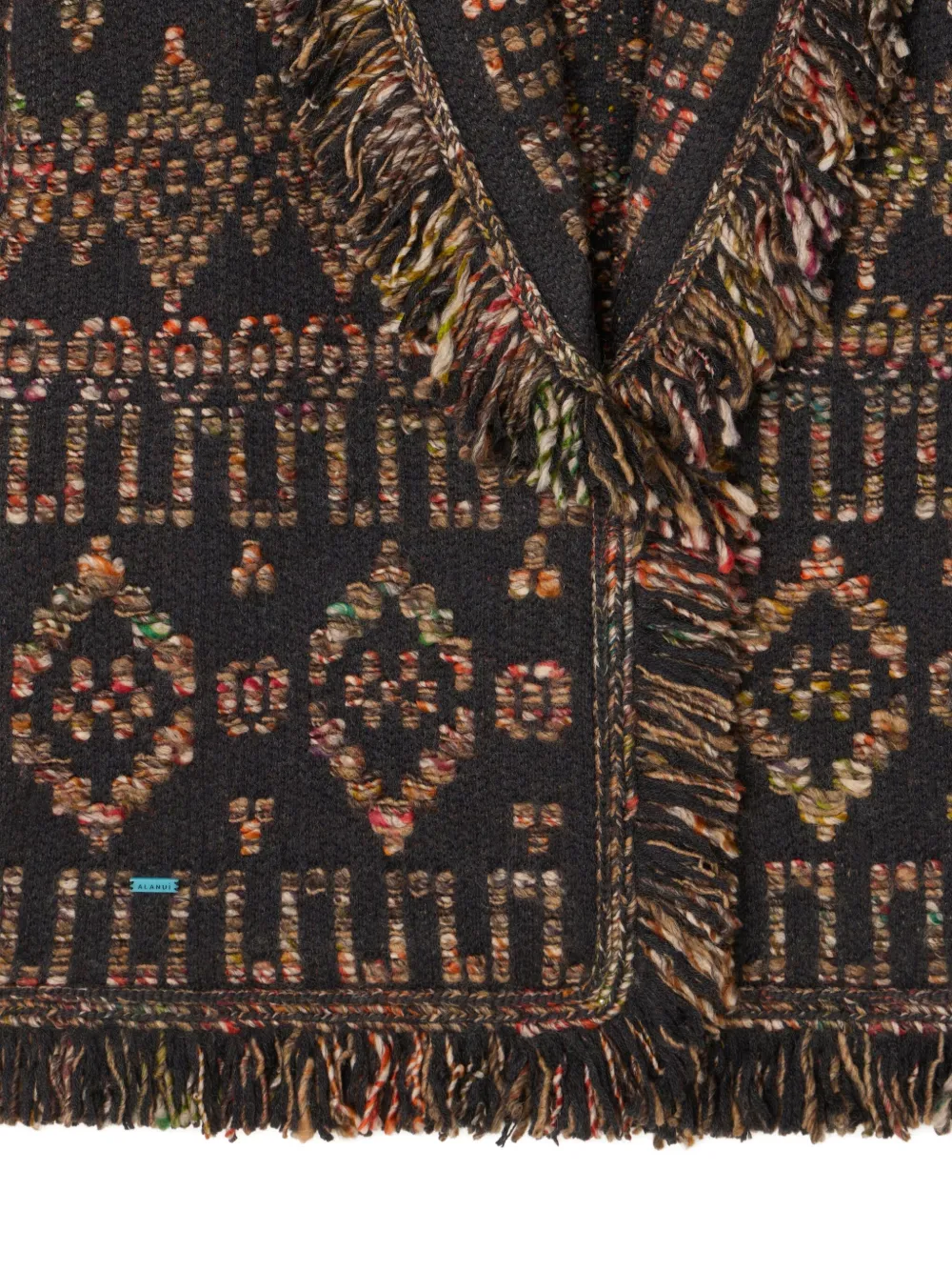 Alanui patterned fringed cardigan Bruin