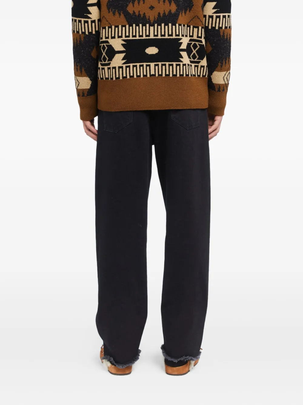 Alanui Dreamscape Icon Geometric-pattern Cardigan In Brown