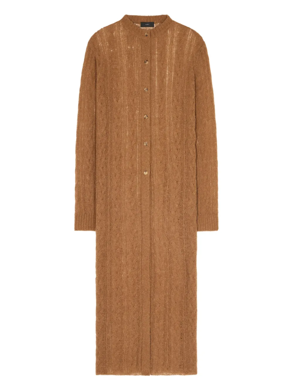 Alanui cable-knit long cardigan Bruin