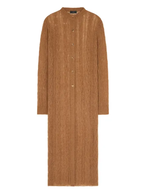 Alanui cable-knit long cardigan