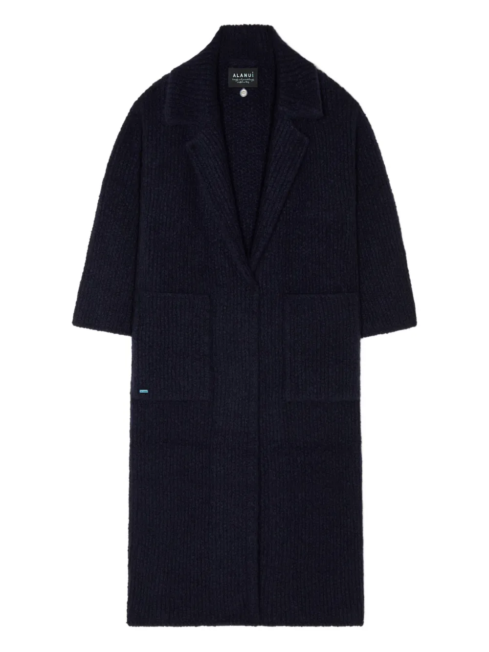 Alanui Finest ribbed coat Blauw