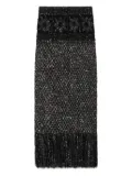 Alanui City Lights sequin-embellished fringe maxi skirt - Black