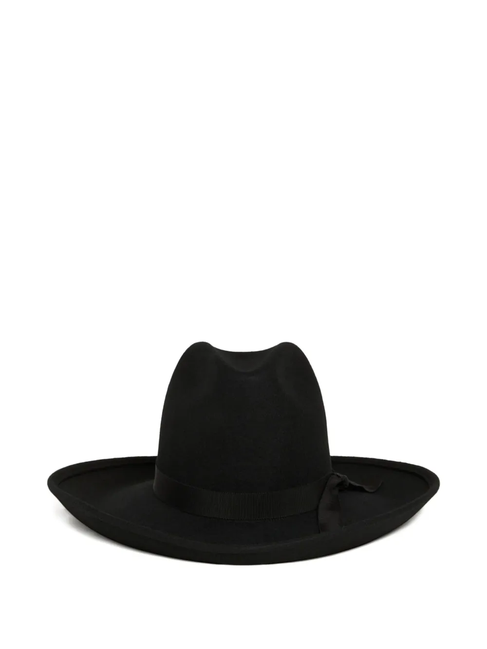 Alanui Curved Wool Cowboy Hat In Black