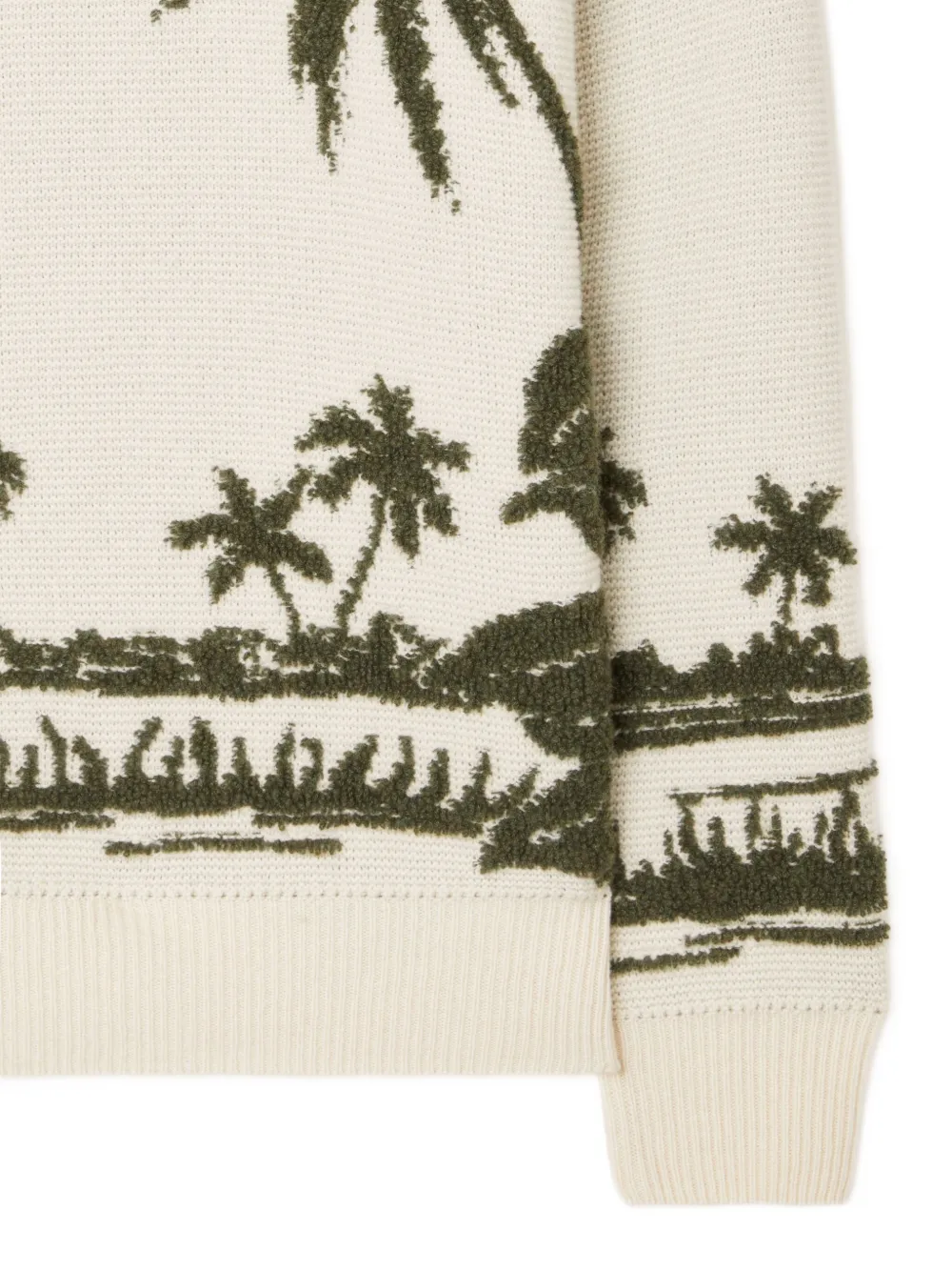 Alanui Trui met palmboom-intarsia Groen