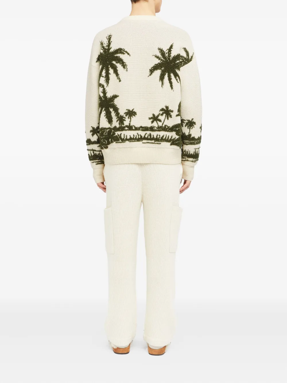 Alanui Trui met palmboom-intarsia Groen