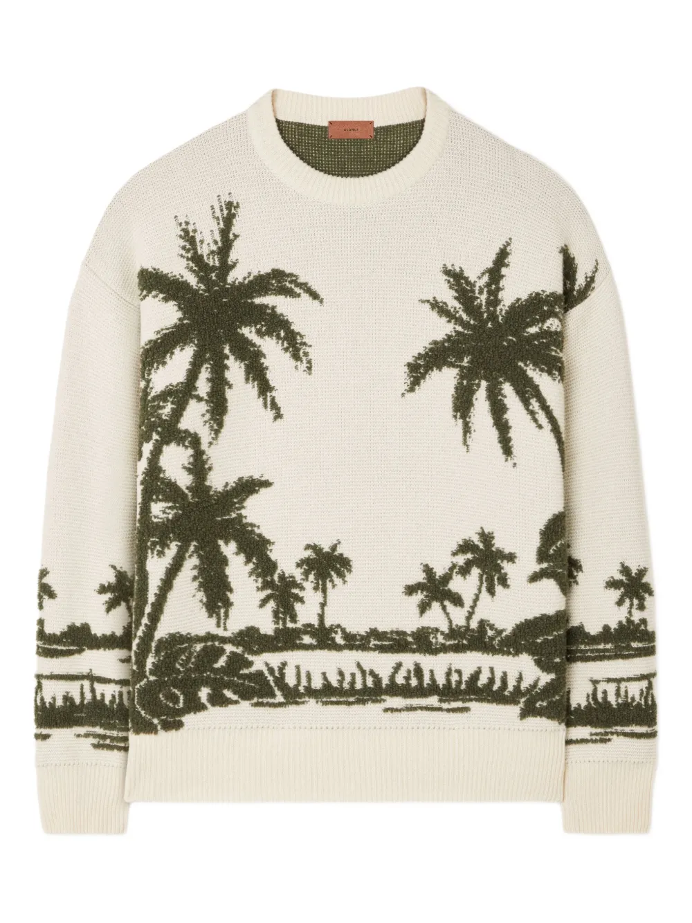 Alanui Trui met palmboom-intarsia Groen