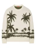 Alanui palm-tree intarsia sweater - Green