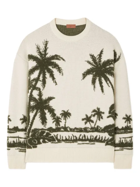 Alanui palm-tree intarsia sweater