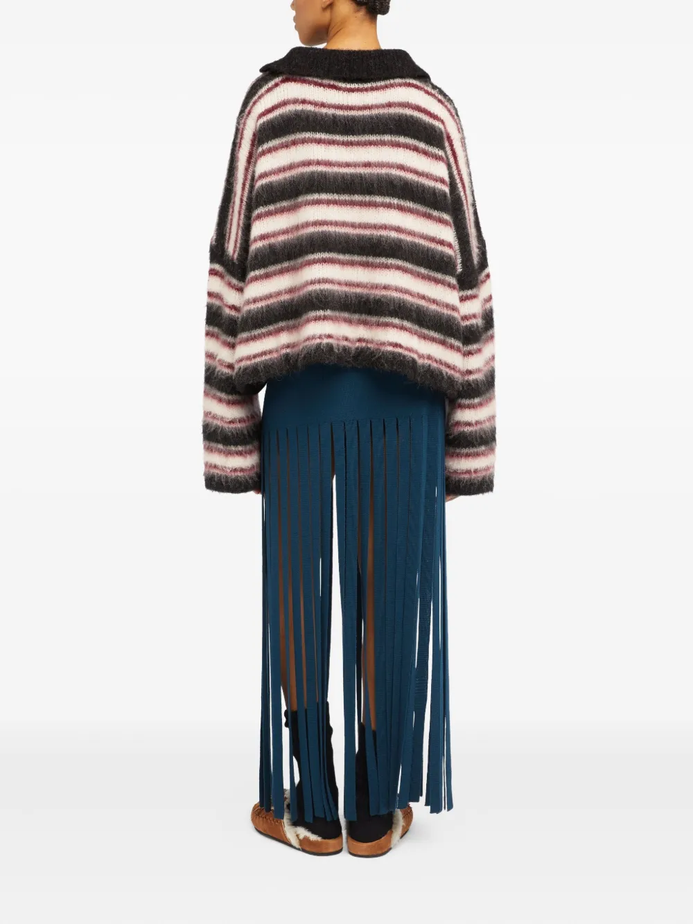 Alanui Grunge Striped Sweater In Multi