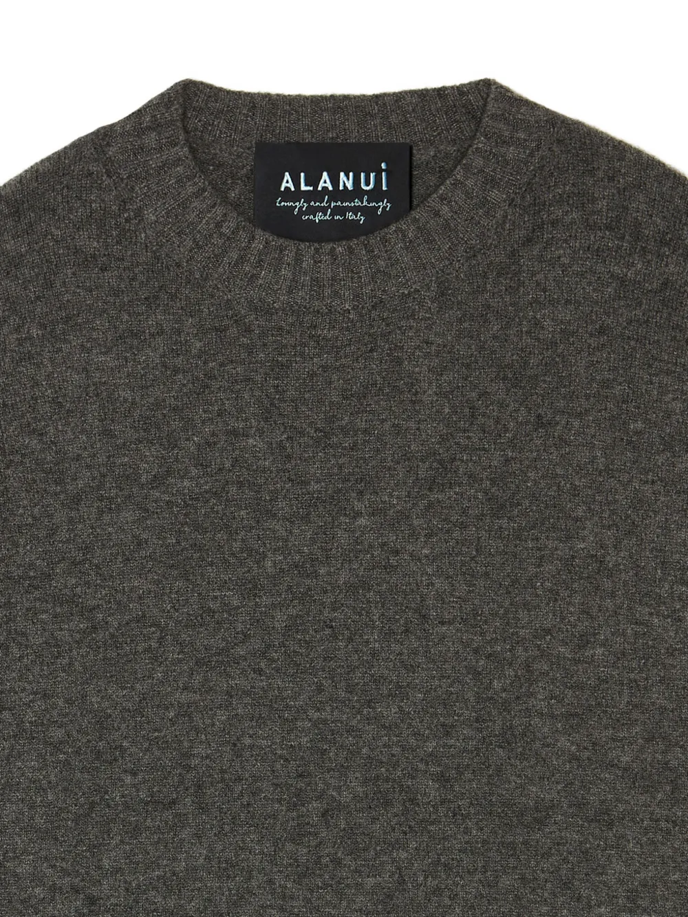 Alanui crew-neck cashmere-blend sweater Grijs