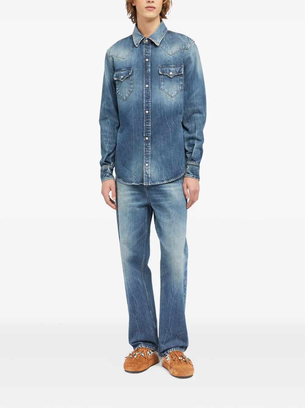 Alanui Denim overhemd - Blauw