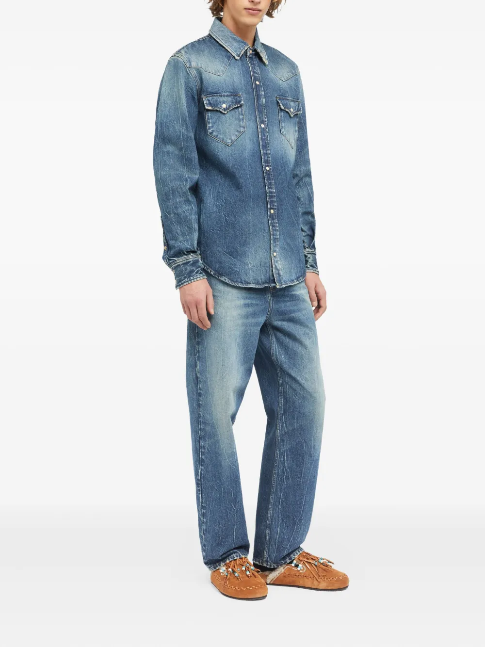 Alanui Denim overhemd Blauw