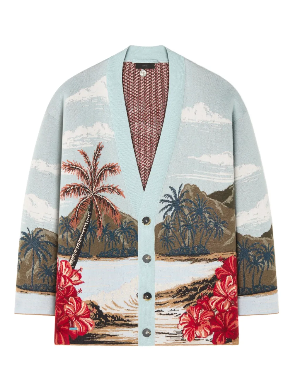 Hidden Bay tropical-print cardigan