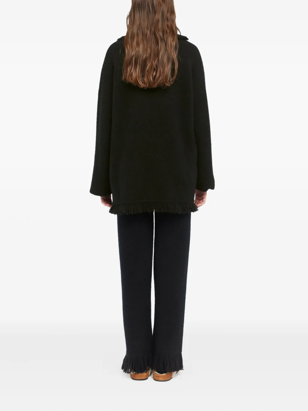 Alanui Finest fringed cardigan Zwart