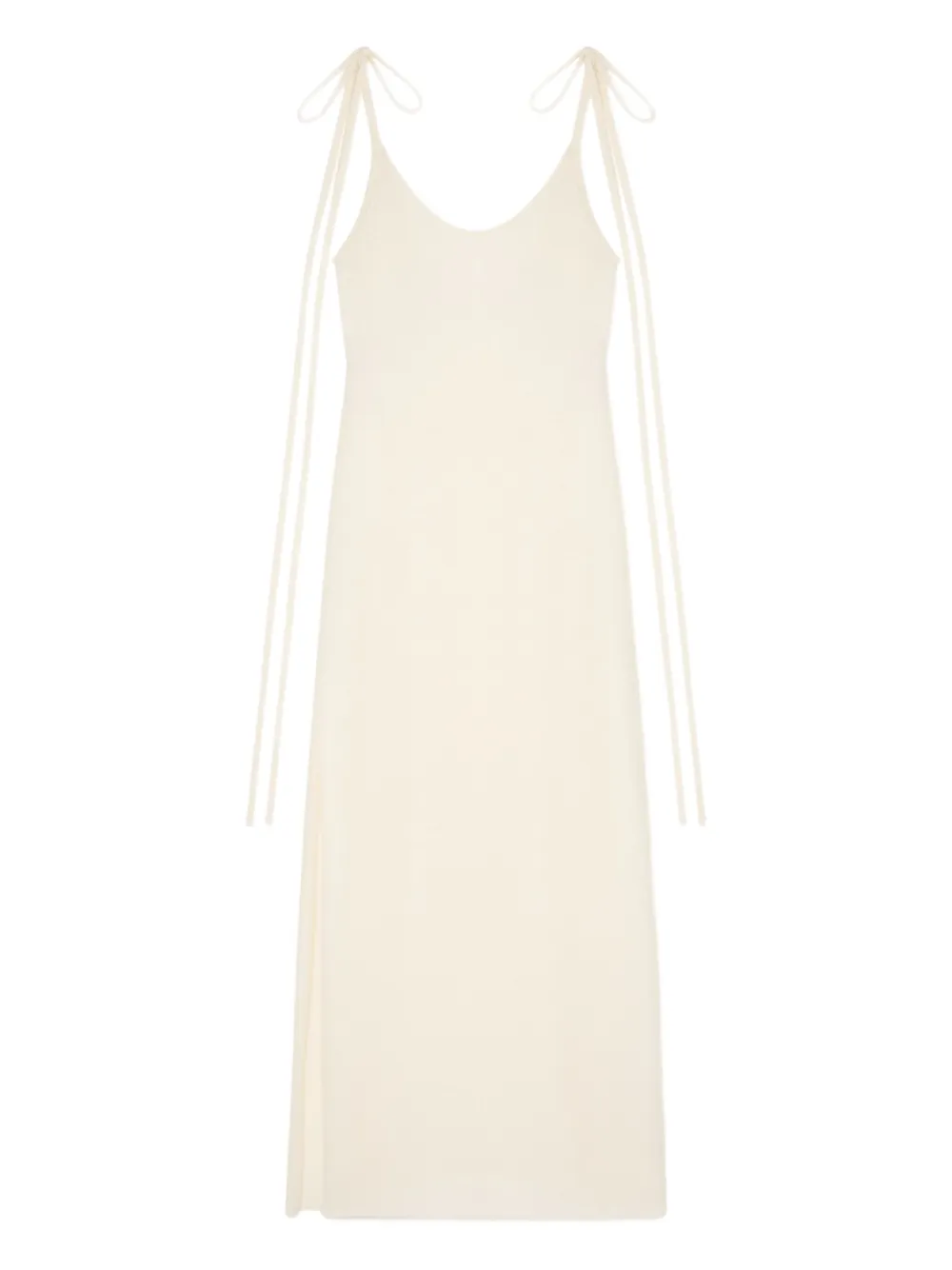 Alanui Finets tied-strap side-split maxi dress Wit