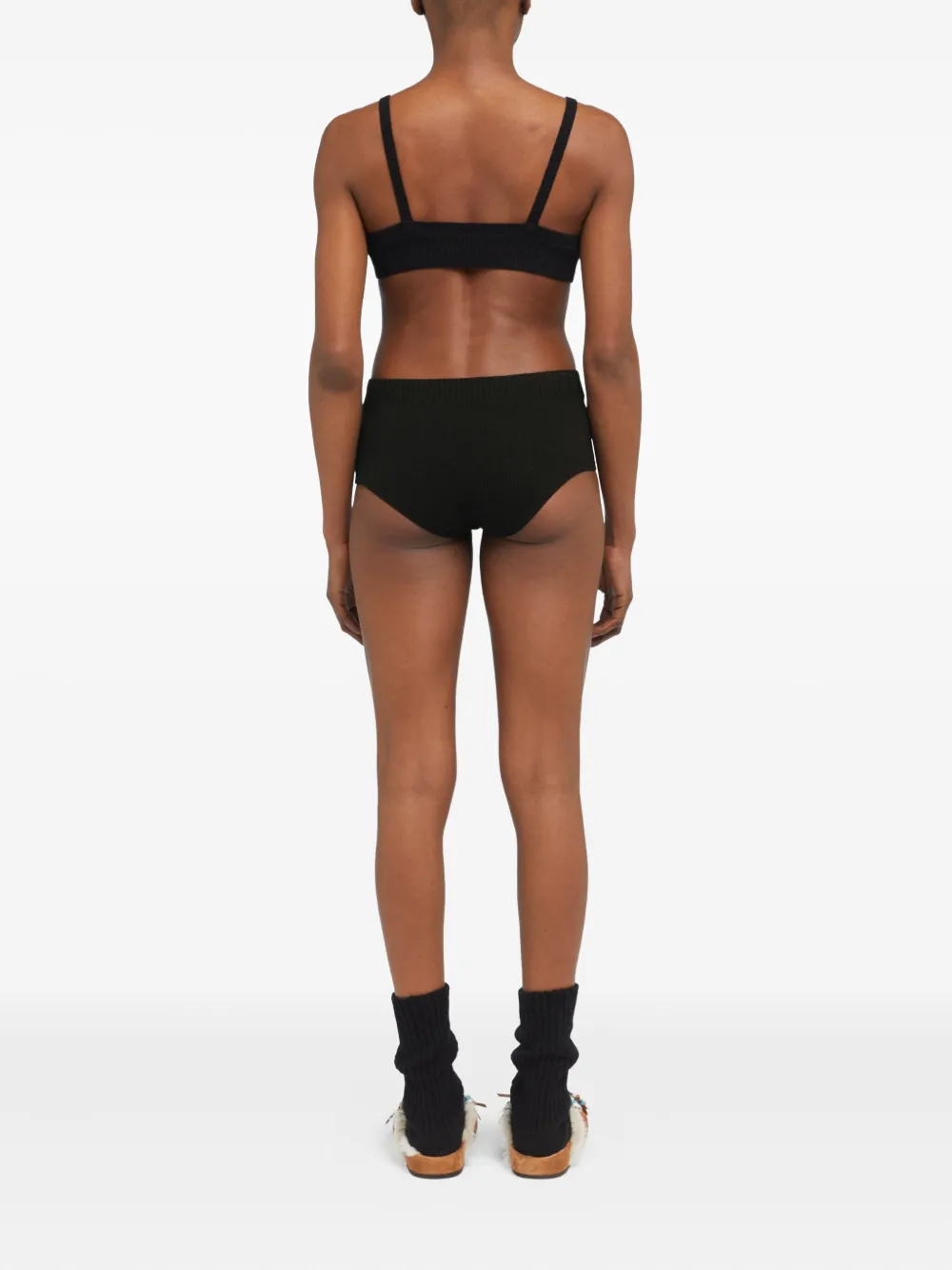 Alanui cashmere-blend shorts Zwart