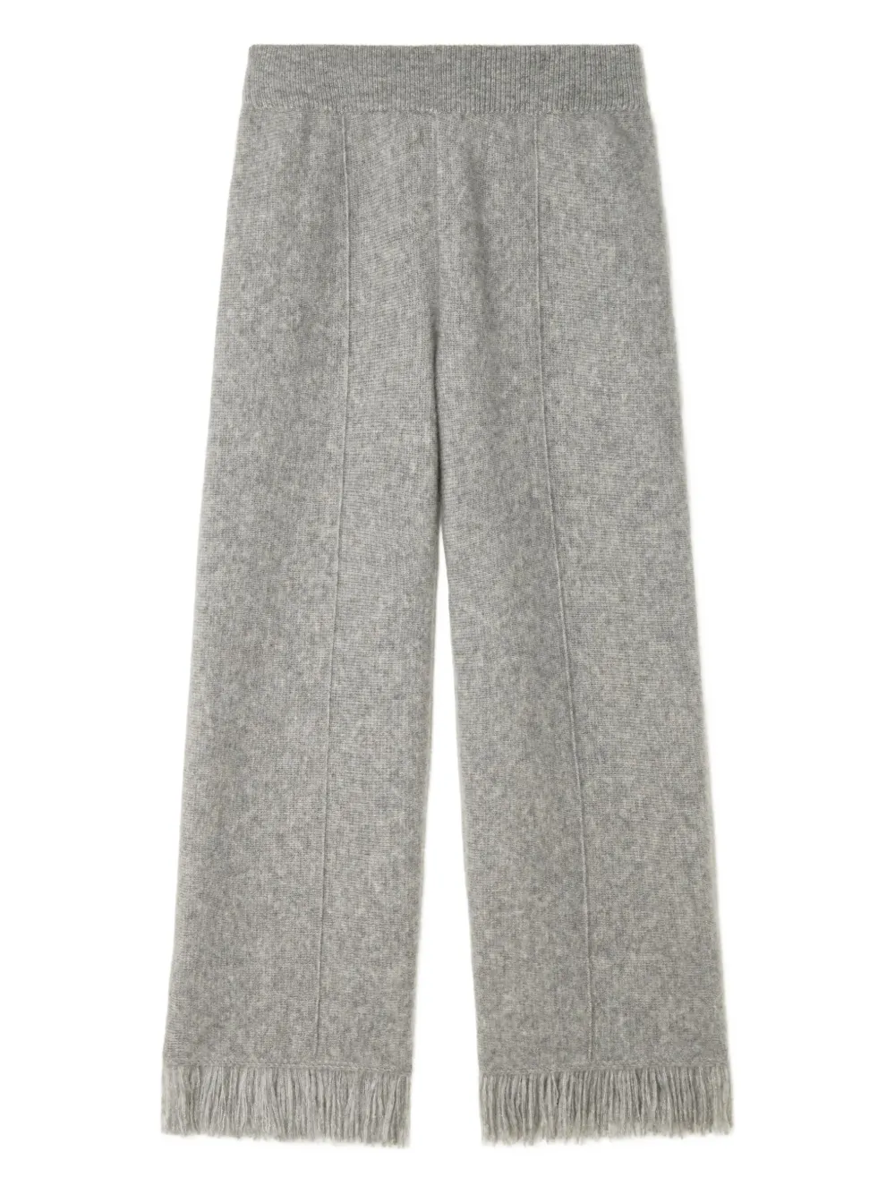 Alanui Finest fringed-hem trousers Grijs