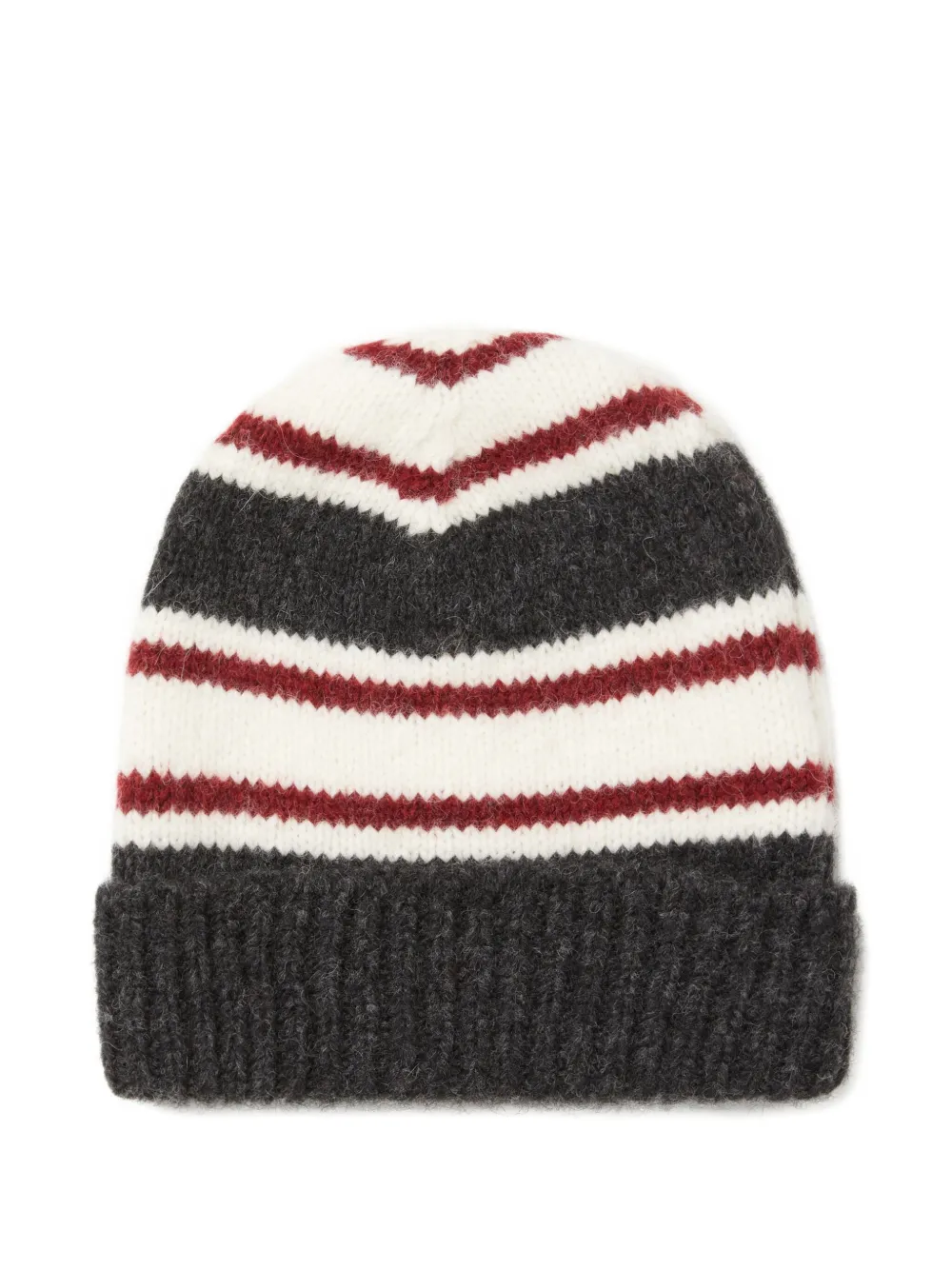 Alanui Grunge striped beanie hat | Grey | Image 1