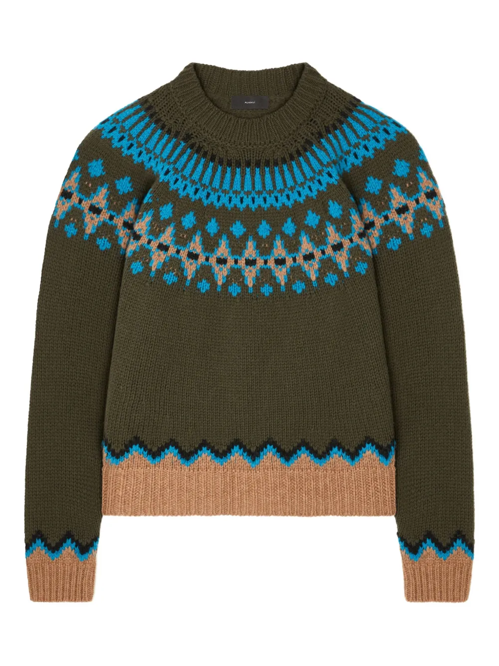 Sweet Winter fair isle pattern wool sweater