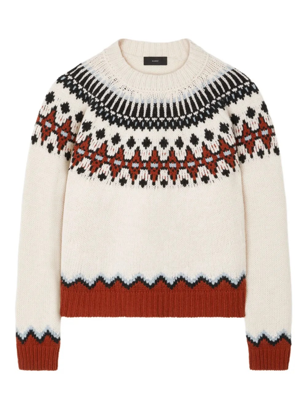 Fair Isle patterned wool sweater