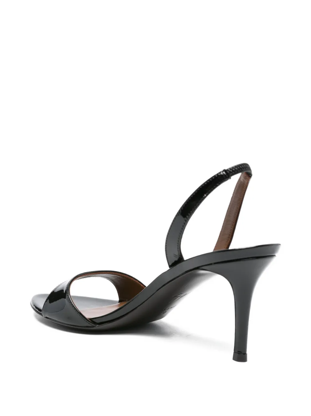 Giuseppe Zanotti 75 mm slingback patent leather sandals Black