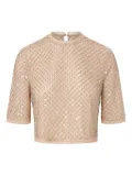 Veronica Beard beaded embellished top - Neutrals
