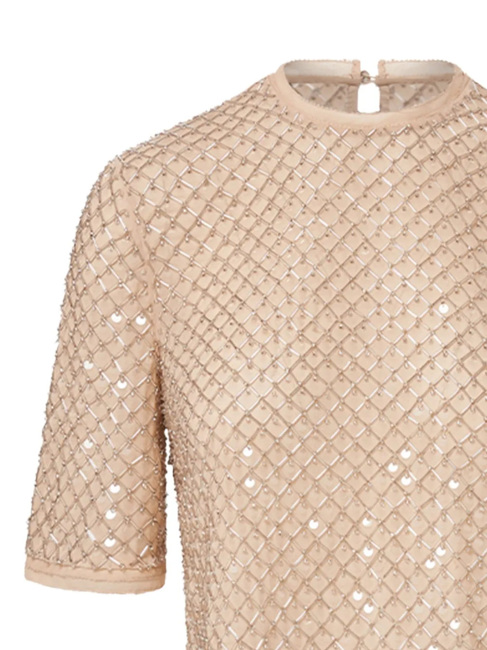 Veronica Beard beaded embellished top - Beige
