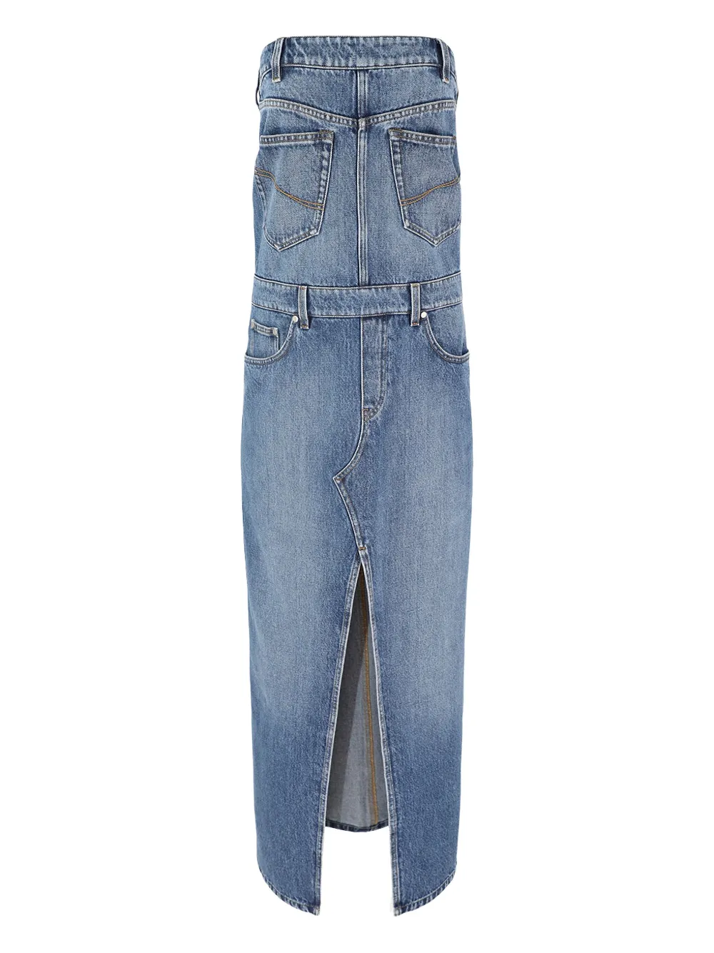 Stella McCartney Denim maxi-jurk Blauw