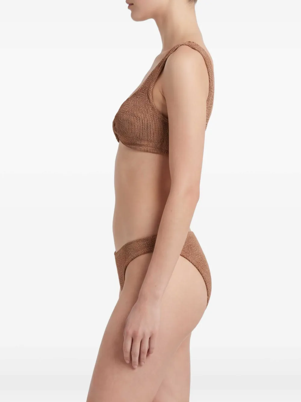 Hunza G Juno bikini met gedraaide voorkant Bruin