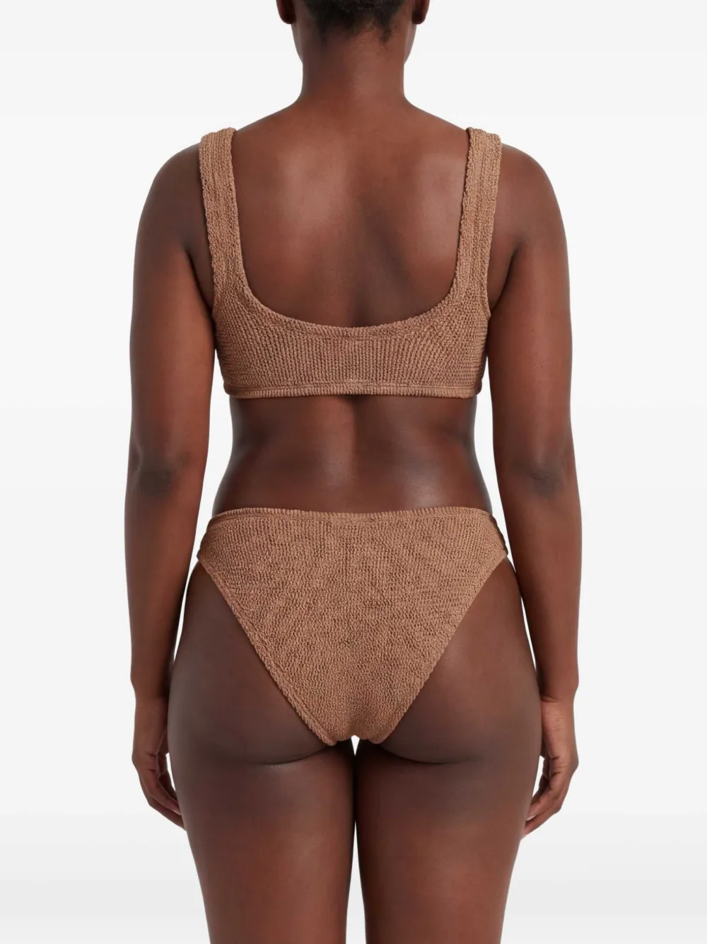 Hunza G Juno bikini met gedraaide voorkant Bruin