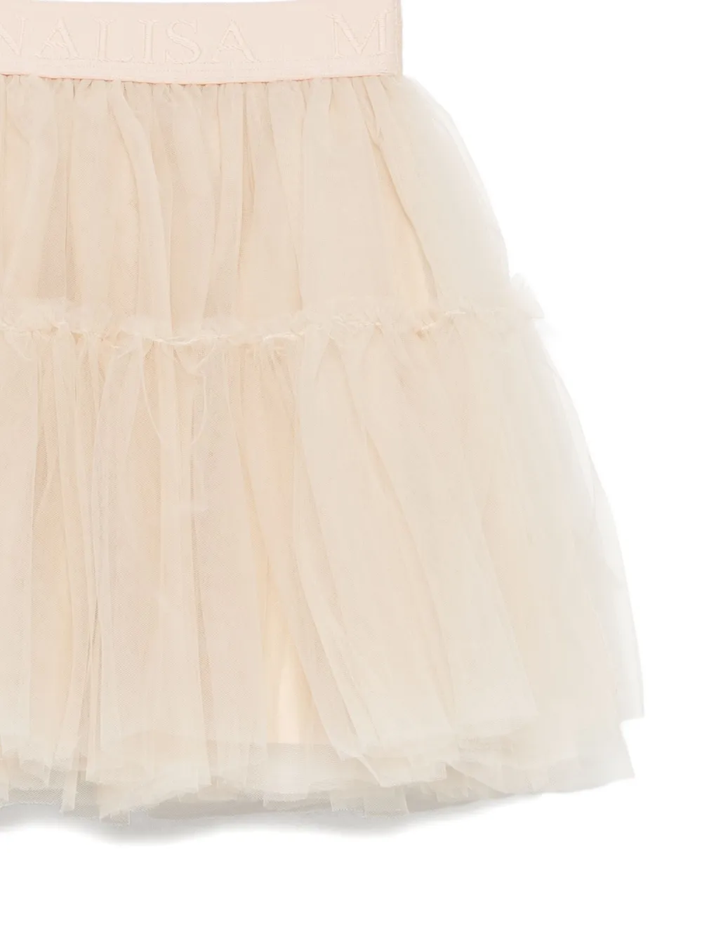 Monnalisa layered tulle skirt Beige